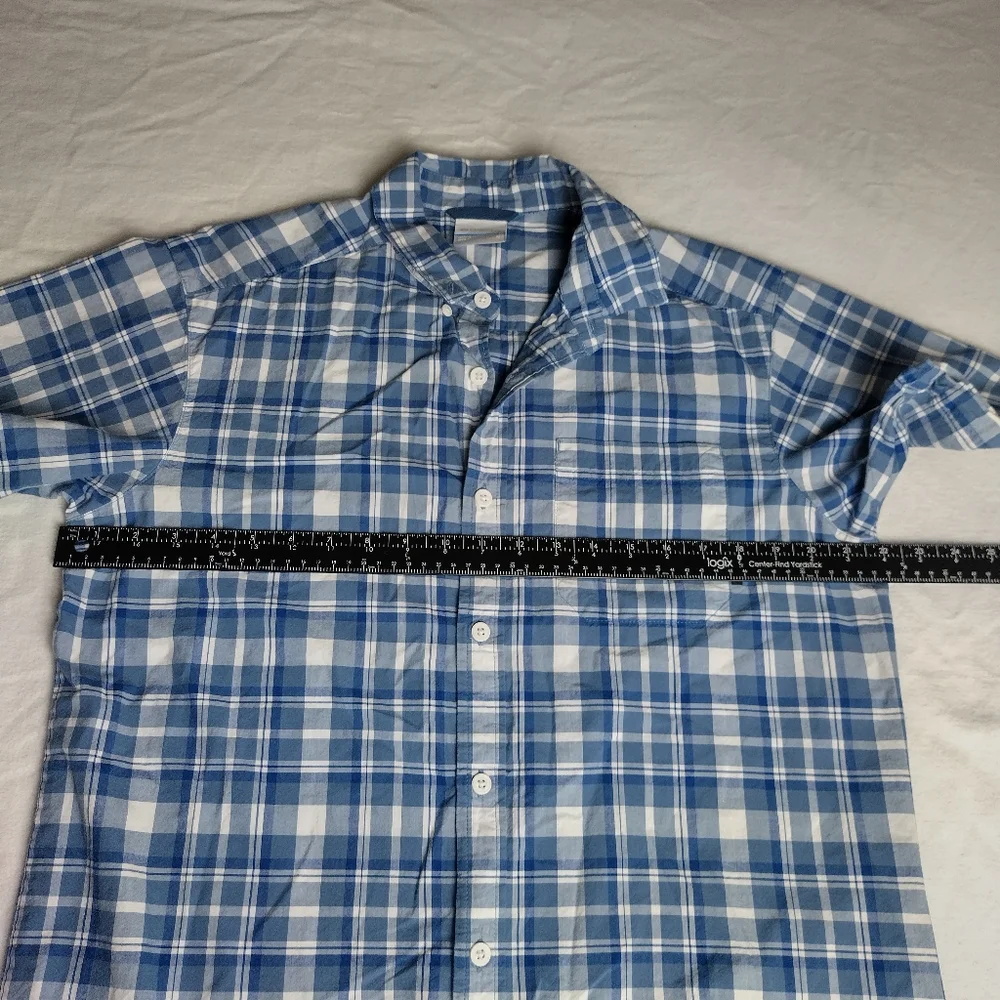 Columbia Shirt Mens size M  Blue Plaid Regular Fit Button Up Camp Casual Outdoor